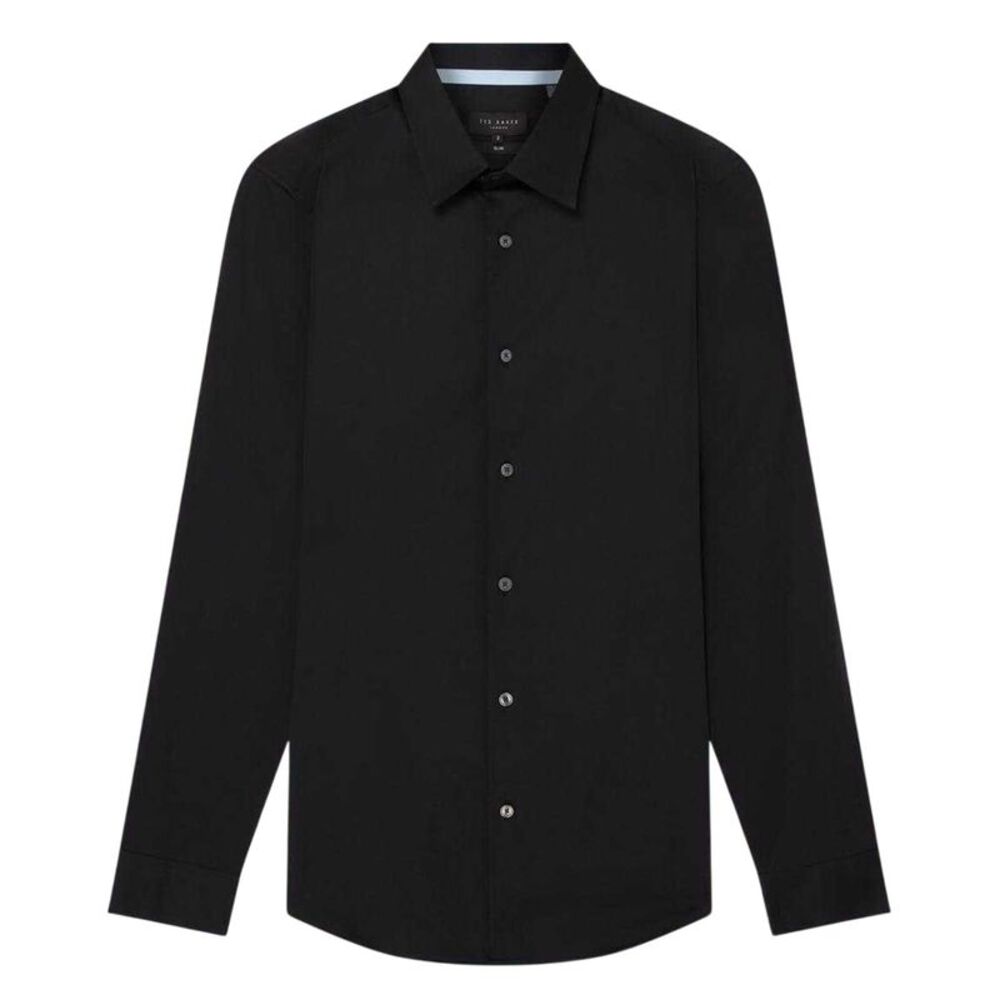 Ted Baker Mens Oxford Collared Long-Sleeved Shirt / Navy
